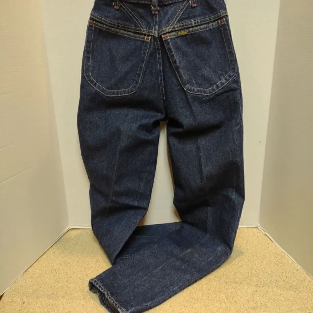 80s Vintage Osh Kosh Jeans Pleated 2 Button Zip 24" Waist - Picture 4 of 6